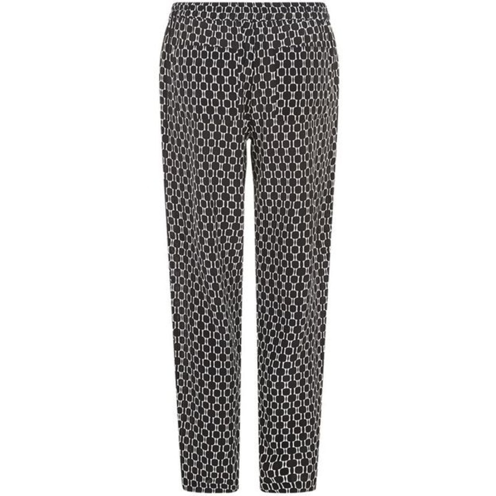 Max Mara Weekend Black & White Silk Jogger Pants